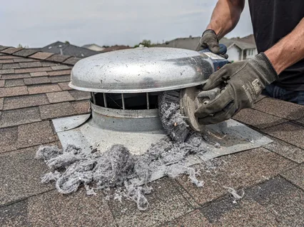 Cleaning Dryer Vent On Roof in New Milford
