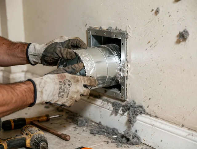 Professional dryer vent repair and installation by New Milford Dryer Vent Cleaning in New Milford
